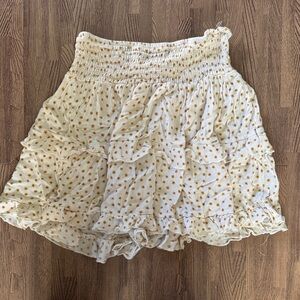 L.A. HEARTS WHITE FLORAL MINI SKIRT SIZE XS